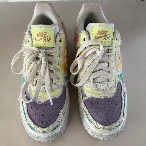 Nike Air Force 1 '07 PRM Arctic Punch Pastel Tear Off Women's Size 5 Platform - Picture 2 of 9